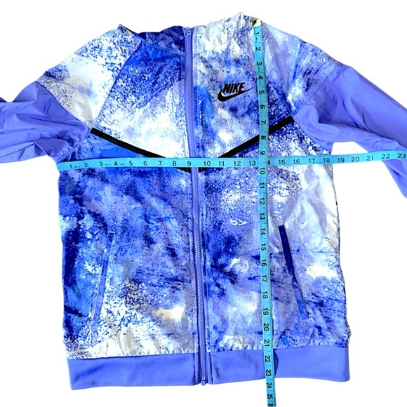 Nike Women Purple Black Hiking Run Raincoat Jacket Hood Water-Resistant size L - Picture 7 of 12